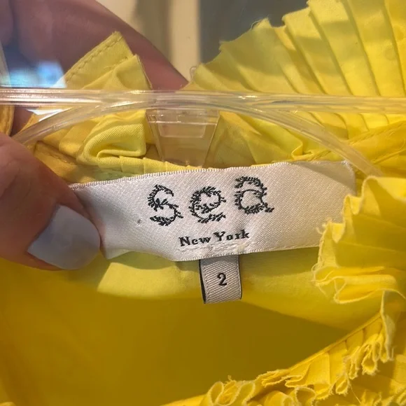 Sea New York Yellow Ruffle Blouse - Picture 2 of 4